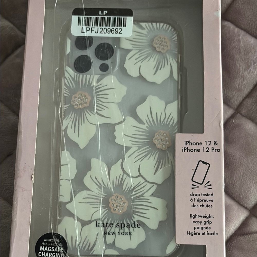 kate spade White Floral Case for iPhone 12 & 12 Pro